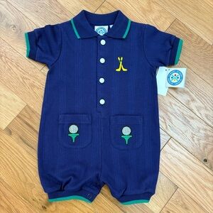 CC Baby Golf Themed Romper Blue Green Size 18 Months